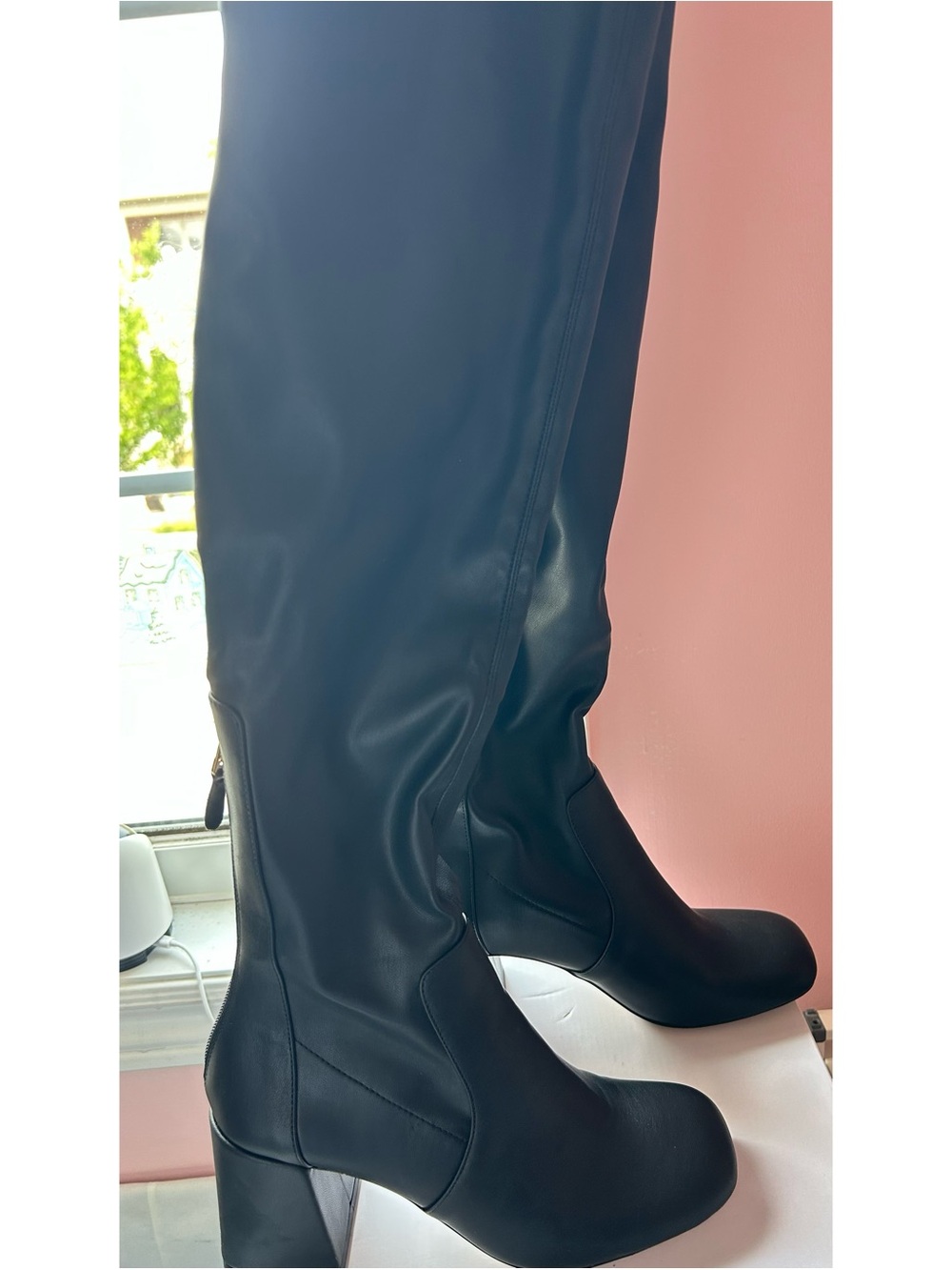 Aldo Black Over-the-Knee Leather Boots